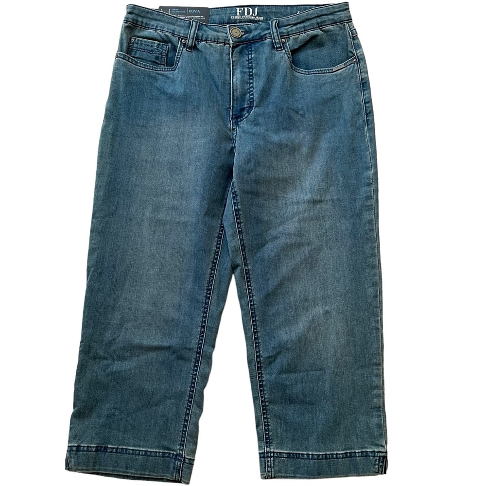 French Dressing Jeans FDJ Blue Cropped Wide Leg "Olivia" Jean 8